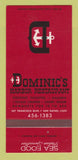 Matchbook Cover - Dominic's Harbor Restaurant San Rafael CA 30 Strk SAMPLE