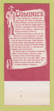 Matchbook Cover - Dominic's Harbor Restaurant San Rafael CA 30 Strk SAMPLE