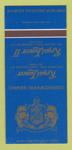 Matchbook Cover - Royal Lancer Woodbury Lake Success NY 30 Strk SAMPLE