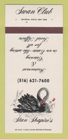 Matchbook Cover - Stan Shapiro's Swan Club Glenwood Landing NY 30 Strk SAMPLE