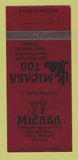Matchbook Cover - Micasa Mexican Restaurant Reno NV 30 Strk SAMPLE