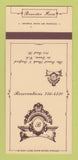 Matchbook Cover - Brewster House Davis CA 30 Strk SAMPLE