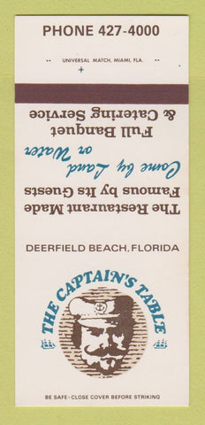 Matchbook Cover - Captain's Table Deerfield Beach FL 30 Strk SAMPLE