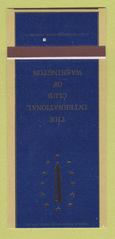 Matchbook Cover - International Club of Washington DC WEAR 30 Strk SAMPLE