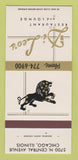 Matchbook Cover - Di Leo's Restaurant Chicago IL 30 Strk SAMPLE