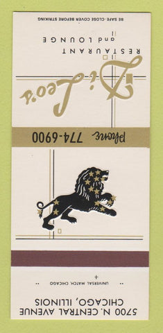 Matchbook Cover - Di Leo's Restaurant Chicago IL 30 Strk SAMPLE