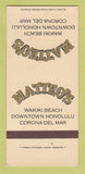 Matchbook Cover - Matteo's Waikiki Honolulu Corona Del Mar CA 30 Strk SAMPLE