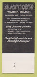 Matchbook Cover - Matteo's Waikiki Honolulu Corona Del Mar CA 30 Strk SAMPLE