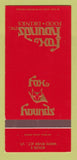 Matchbook Cover - Fox & Hounds White River Junction VT 30 Strk SAMPLE