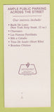 Matchbook Cover - Las Pampas Baby Beef Washington DC 30 Strk SAMPLE