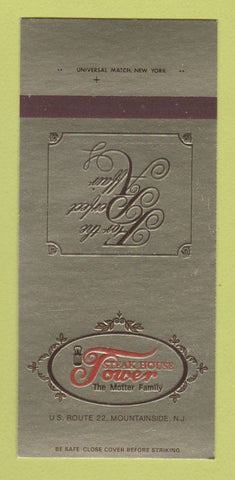 Matchbook Cover - Tower Steak House Mountainside NJ 30 Strk SAMPLE