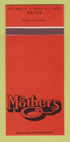 Matchbook Cover - Mother's Snyder NY 30 Strk SAMPLE
