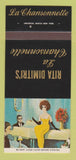 Matchbook Cover - Rita Dimitri's La Chansonnette New York City 30 Strk SAMPLE