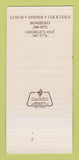 Matchbook Cover - Mombero George's Ole Mexican Phoenix AZ 30 Strk SAMPLE