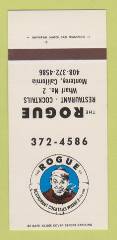 Matchbook Cover - Rogue Restaurant Monterey CA 30 Strk SAMPLE