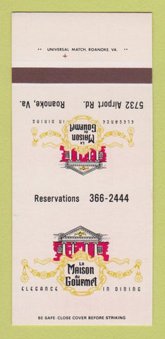 Matchbook Cover - La Maison du Gourmet Roanoke VA 30 Strk SAMPLE