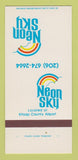 Matchbook Cover - Neon Sky Kitsap County Airport WA 30 Strk SAMPLE