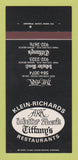 Matchbook Cover - Klein RIchards Restaurants Miami Beach FL Davie 30 Strk SAMPLE