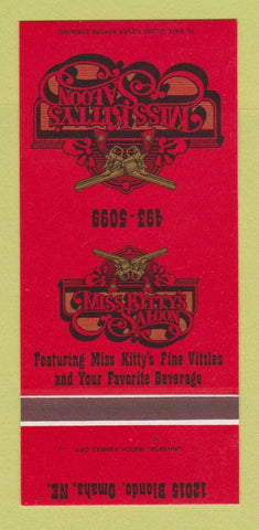 Matchbook Cover - Miss Kitty's Saloon Omaha NE 30 Strk SAMPLE