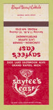 Matchbook Cover - Sayfee's East Restaurant Grand Rapids MI 30 Strk SAMPLE