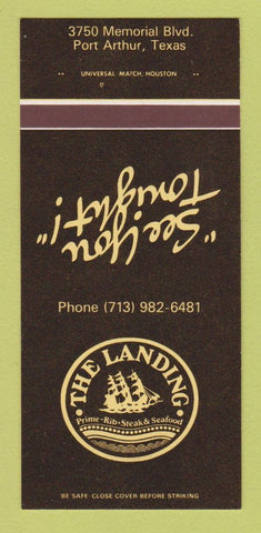 Matchbook Cover - The Landing Port Arthur TX 30 Strk SAMPLE