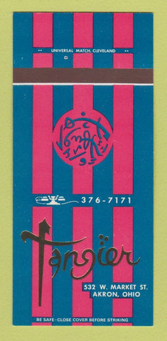 Matchbook Cover - Tangier Restaurant Akron OH 30 Strk SAMPLE