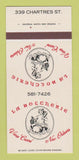 Matchbook Cover - La Boucherie New Orleans LA 30 Strk SAMPLE