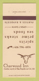 Matchbook Cover - Charwood Inn Big Rapids MI 30 Strk SAMPLE