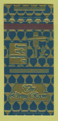 Matchbook Cover - The Living Room Supper Club Warren OH girlie 30 Strk SAMPLE