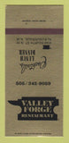 Matchbook Cover - Valley Forge Restaurant Albuquerque NM 30 Strk SAMPLE