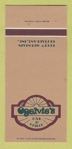 Matchbook Cover - Ogelvie's Bar Grill Denver? Colorado 30 Strk SAMPLE