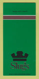 Matchbook Cover - Slug's Rib Charlotte NC Myrtle Beach SC 30 Strk SAMPLE