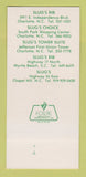 Matchbook Cover - Slug's Rib Charlotte NC Myrtle Beach SC 30 Strk SAMPLE