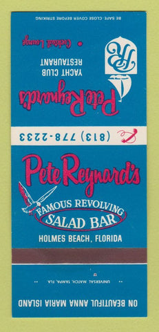 Matchbook Cover - Pete Reynard's Yacht Club Holmes Beach FL 30 Strk SAMPLE