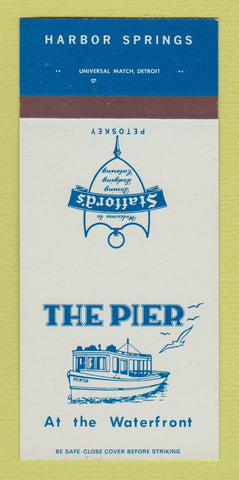 Matchbook Cover - The Pier Stafford's Petoskey Harbor Springs MI 30 Strk SAMPLE