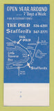 Matchbook Cover - The Pier Stafford's Petoskey Harbor Springs MI 30 Strk SAMPLE