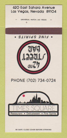 Matchbook Cover - Times Square Restaurant Las Vegas NV 30 Strk SAMPLE