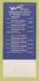 Matchbook Cover - Macayo Vegas Scottsdale Phoenix Las Vegas  30 Strk SAMPLE