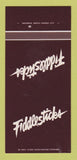 Matchbook Cover - Fiddlesticks Disco Kansas City? MO? 30 Strk SAMPLE