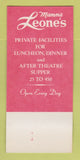 Matchbook Cover - Mamma Leone's Restaurant New York City 30 Strk SAMPLE