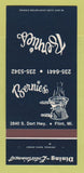 Matchbook Cover - Bernies Restaurant Flint MI 30 Strk SAMPLE