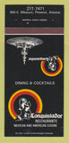 Matchbook Cover - Conquistador Mexican Restaurant Phoenix AZ 30 Strk SAMPLE