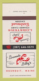 Matchbook Cover - Barnacle Billy's Ogunquit ME 30 Strk SAMPLE
