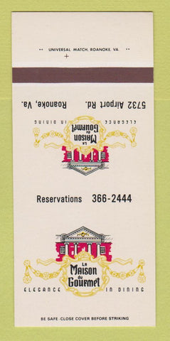 Matchbook Cover - La Maison du Gourmet Roanoke VA 30 Strk SAMPLE
