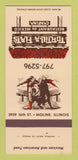 Matchbook Cover - Tortilla Flats Mexican Restaurant Moline IL 30 Strk SAMPLE