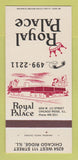 Matchbook Cover - Royal Palace Chicago Ridge IL 30 Strk SAMPLE