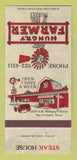 Matchbook Cover - Hungry Farmer Steak House San Antonio TX 30 Strk SAMPLE