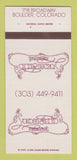 Matchbook Cover - Yocom Studio Restaurant Boulder Colorado 30 Strk SAMPLE