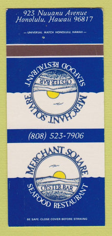 Matchbook Cover - Merchant Square Seafood Honolulu Hawaii 30 Strk SAMPLE