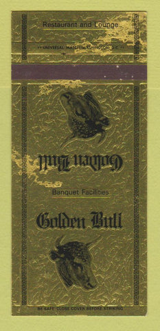 Matchbook Cover - Golden Bull Restaurant Gaithersburg MD WORN 30 Strk SAMPLE